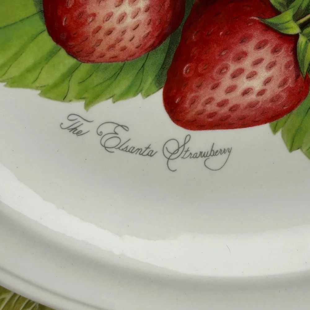 Portmeirion Pomona Dinner Plates Set 4 Fruit Botanical Cottagecore Strawberry